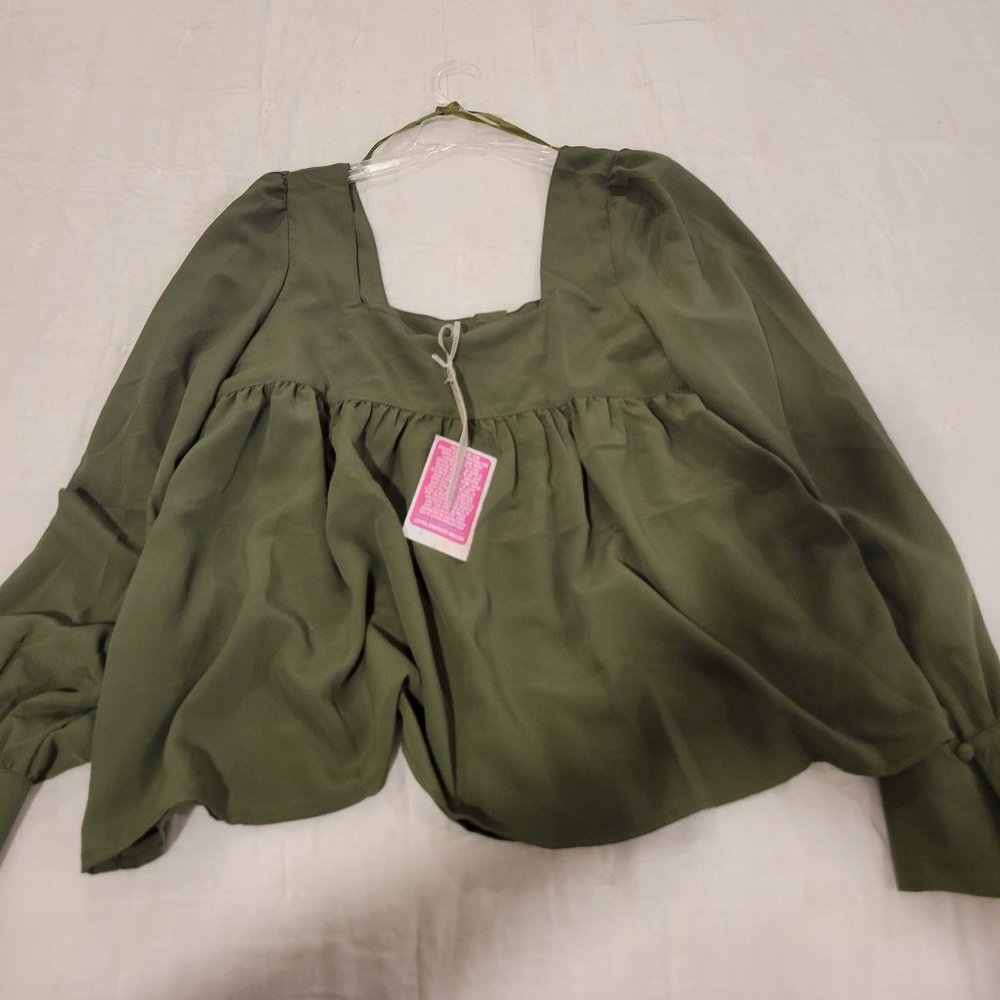 Olive Green Blouse